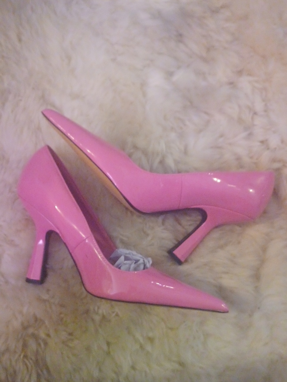 H&M Glossy Pink Patent Pointed Toe Pumps  Sz40/9